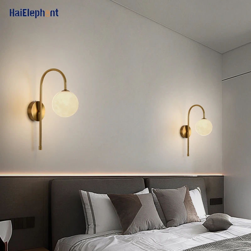 Креативные Настенные светильники с Луной и красочными шариками для гостиной