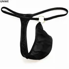 Стринги UNWE мужские, черныекрасные, сексуальные, прозрачные, тонкие, с U-образным выпуклым ремнем, сексуальное нижнее белье с низкой талией, обтягивающее