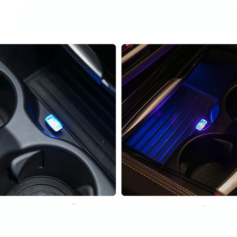 Фото Мини USB светильник светодиодный модельный автомобильный окружающий неоновый