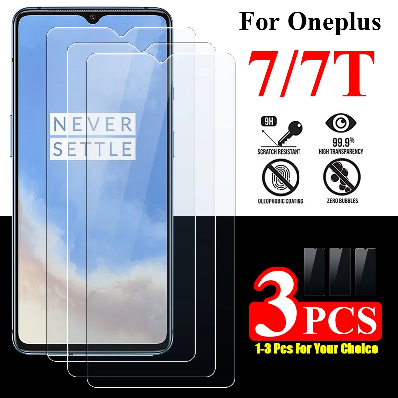 3 шт. закаленное стекло для Oneplus 7 T 1Plus бронированный протектор экрана One Plus T7 Oneplus7t