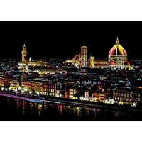 florence scratch night view poster sticker deluxe erase black scratch world map scratch off foil layer coating painting as gift