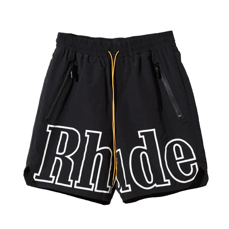 

2021 American Famous High Street Brand RHUDE Reflective Fluorescence Crossfit Summer Men's Shorts Oversized Pants