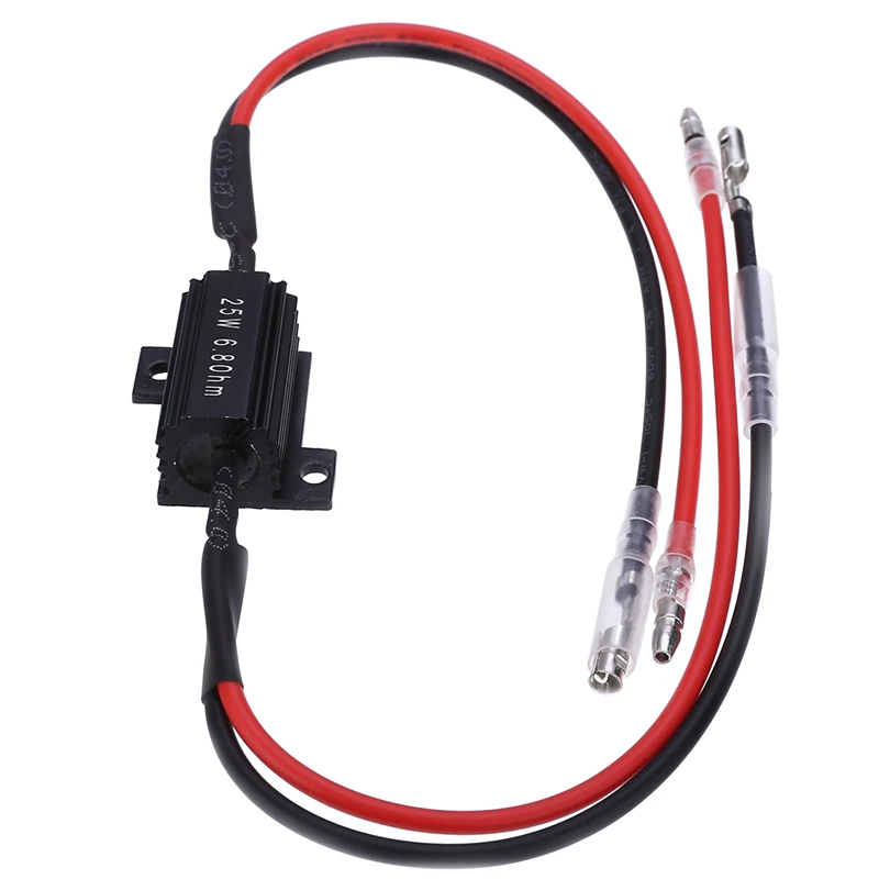 2PC Moto Resistance Power Resistor Load Decoding For LED Mini Turn Signal Flash No Flashing Repairing 25W 6.8Ohm |