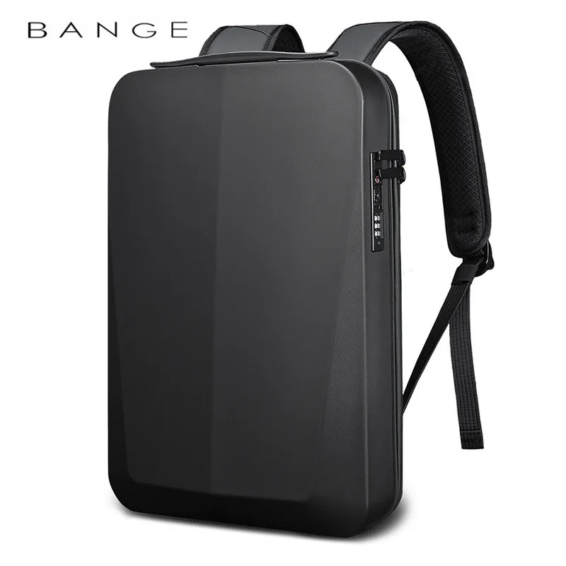 BANGE Laptop Backpack For Men Hard Shell New USB Charging Anti-stain Anti-thief TSA Lock Waterproof 15.6 inch Laptop Travel Bag