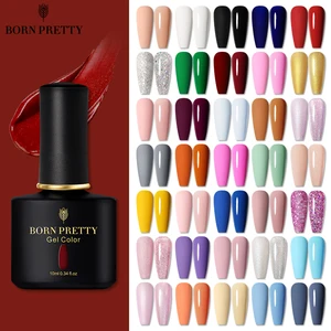 Гель-лак для ногтей BORN PRETTY, 10 мл, красный, телесный, Полупостоянный, твердый, удаляемый замачиванием УФ-гель для базового и топового покрытия