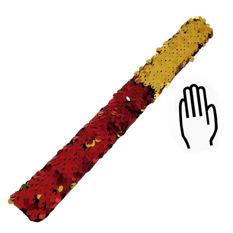 Red to Yellow Блестящий браслет с блестками модный детский браслет повязка на голову для детей праздничные рождественские подарки вечерние браслеты - Окраска металла: Red to Yellow