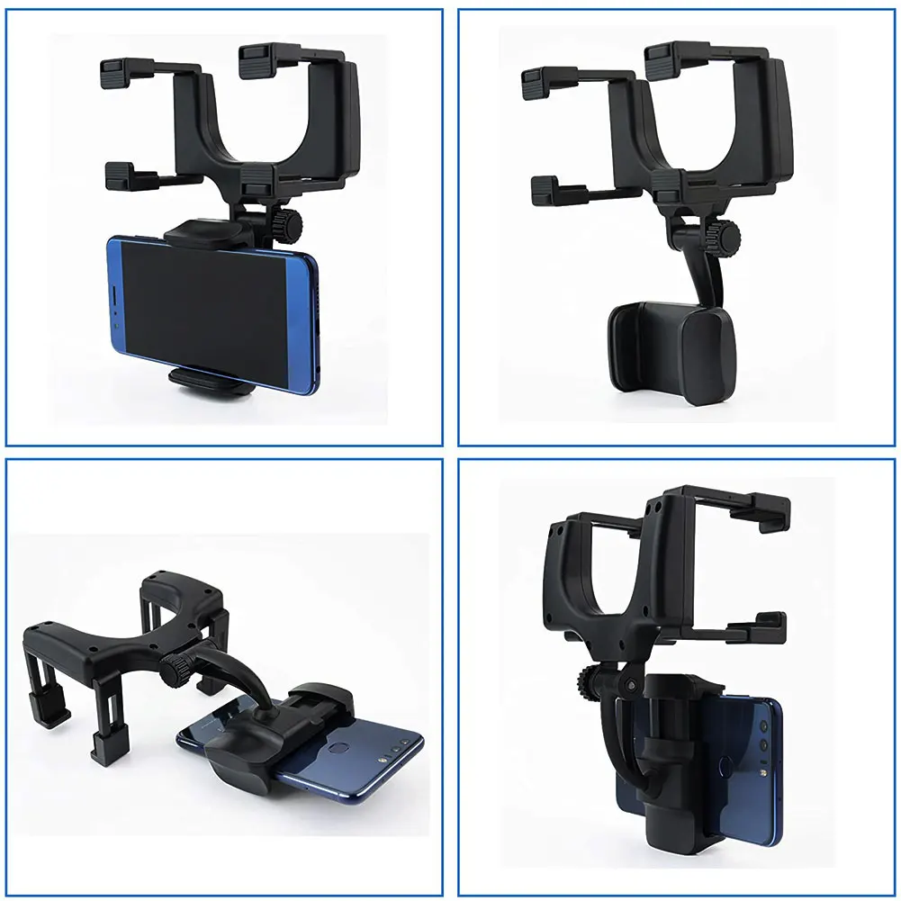 

Car Phone Holder Car Rearview Mirror Mount Phone Holder 360 Degrees For IPhone 8 Samsung GPS Smartphone Stand Universal
