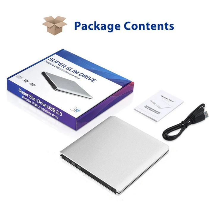 Yahey Bluray плеер Внешний оптический привод USB 3,0 Blu-Ray BD-ROM CD/DVD RW записывающее устройство Портативный для ноутбука Macbook