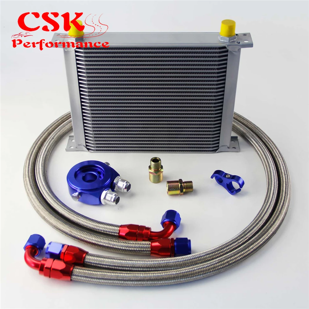 Универсальный Масляный радиатор коробки передач двигателя AN10 30 рядов 248 мм