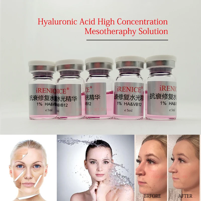 5 мл Гиалуроновая кислота чистая микро молекулярная вода с мезотерапией пистолет