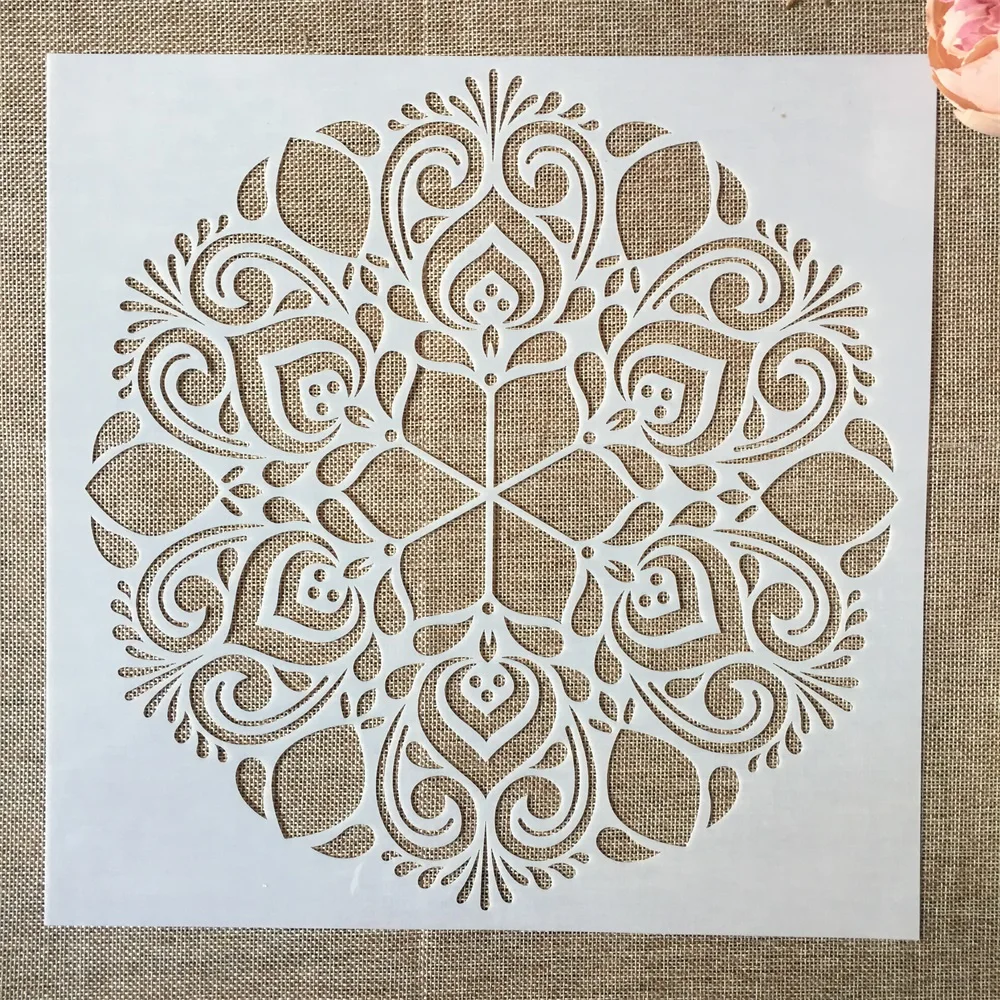 4 шт./компл. 30*30 см большой цветок 12 дюймов мандалы DIY многослойные трафареты