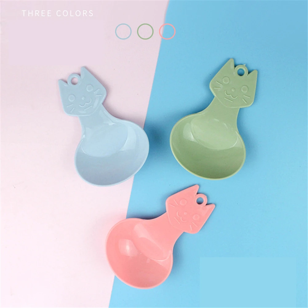 Милая Кошка маленькая ложка многофункциональная ПЭТ пластиковая пищевой Совок