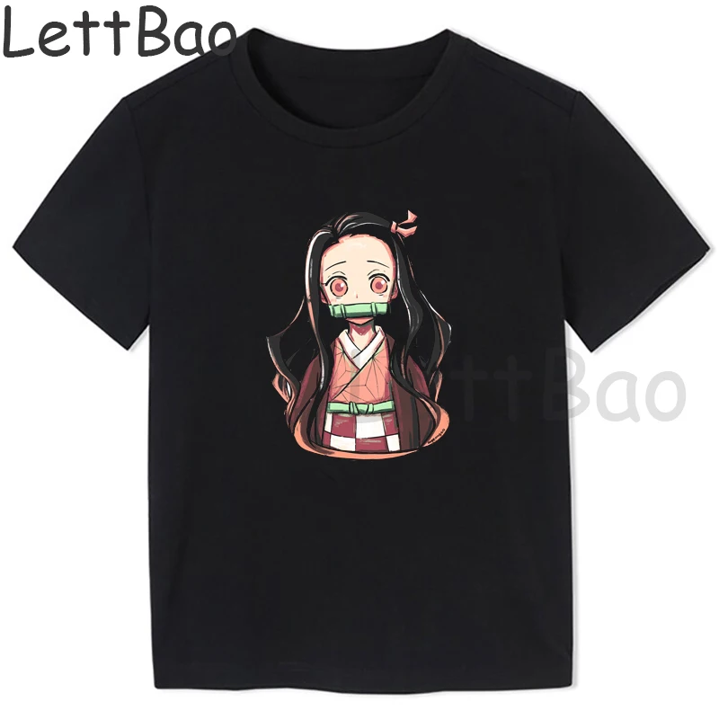 Лидер продаж футболка с японским Аниме Манга для мальчиков и девочек милые