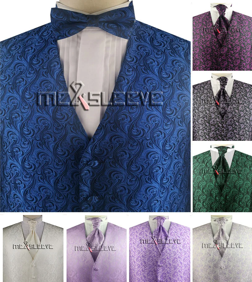 

Мужской красивый жилет с завитками, выполненный на заказ, с комплектом аксессуаров-галстук ascot + ножная сорочка
