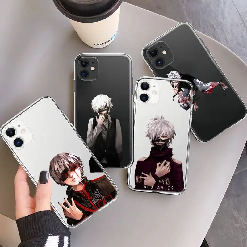

Tokyo Ghouls Phone Case For iPhone 13 12 11 8 7 Pro Max Plus X XS XR MINI transparent clear New