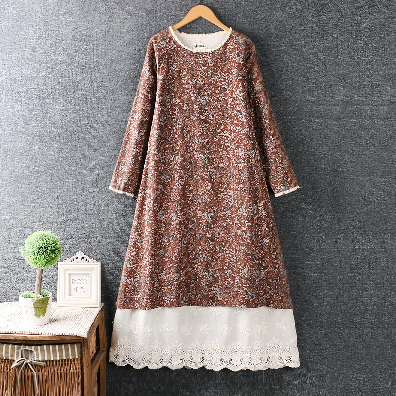 Платье в японском стиле девушки Мори из искусственной кожи Двухслойное