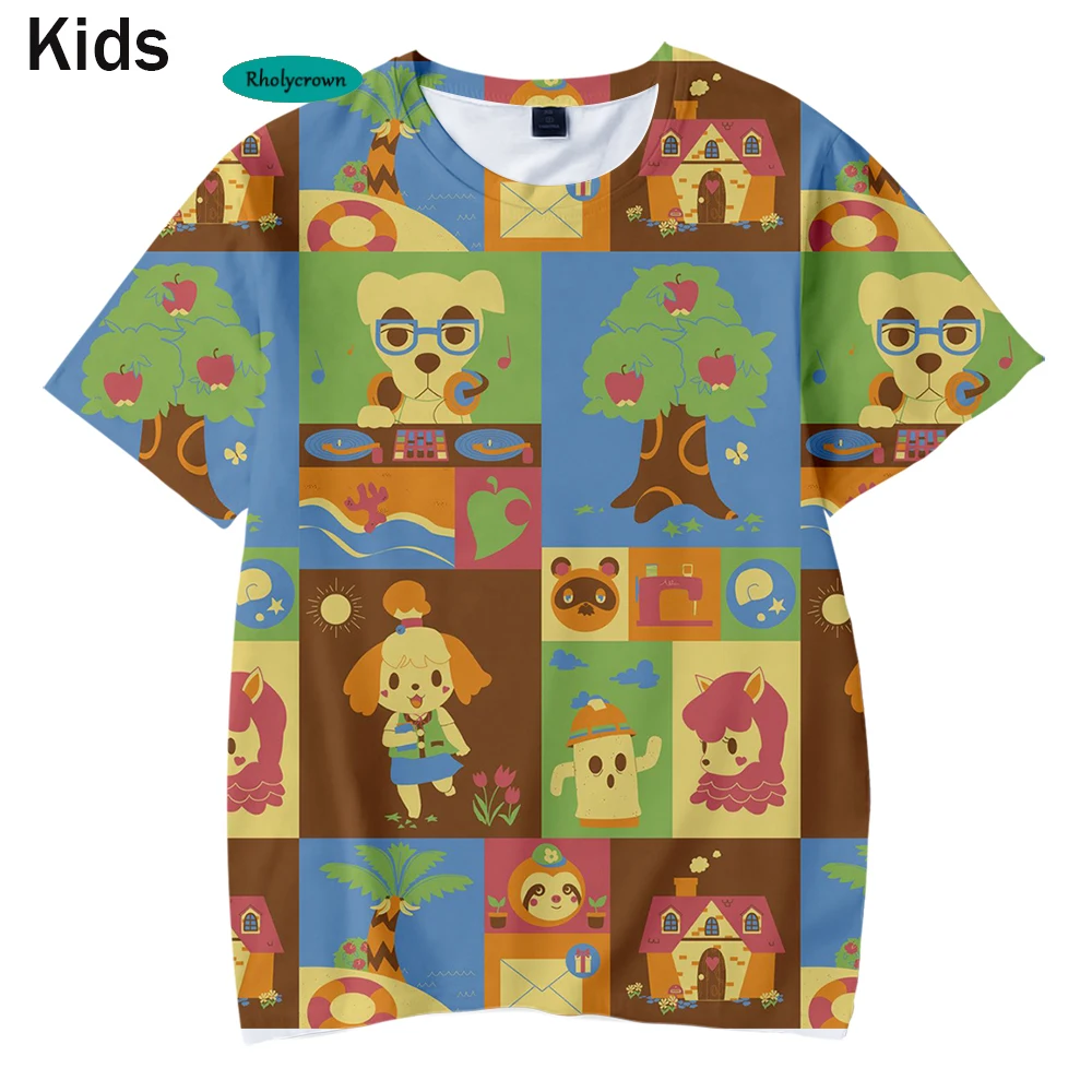 Женская футболка с 3D-принтом животных перекрещивающихся детей милая мягкая