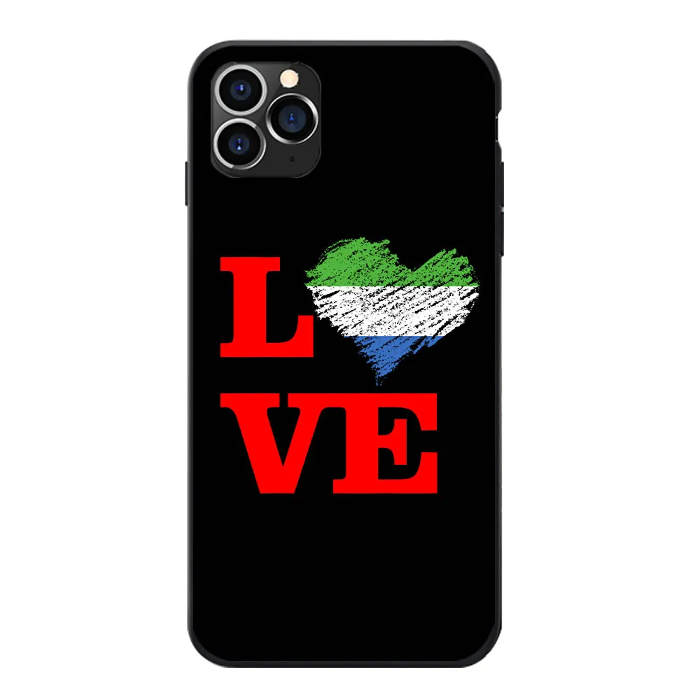 Чехлы для телефонов из мягкого ТПУ с флагом SierraLeone iPhone 6 7 8 S XR X Plus 11 Pro Max|Бамперы| |