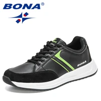 bona 2021 new designers vulcanize shoes men sneakers casual shoes male loafers shoes man walking jogging shoes mansculino comfy