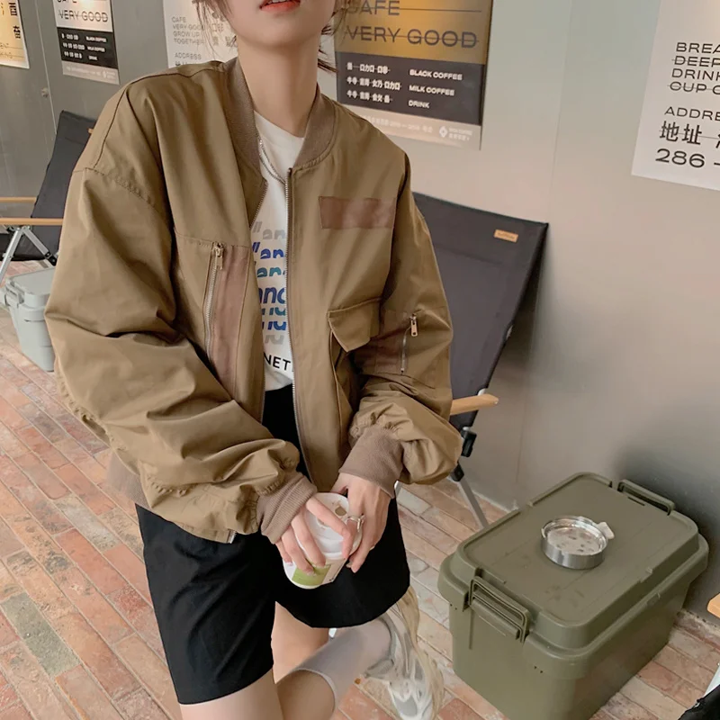 Свободная куртка Женская на весну и осень новинка 2021 маленькая универсальная