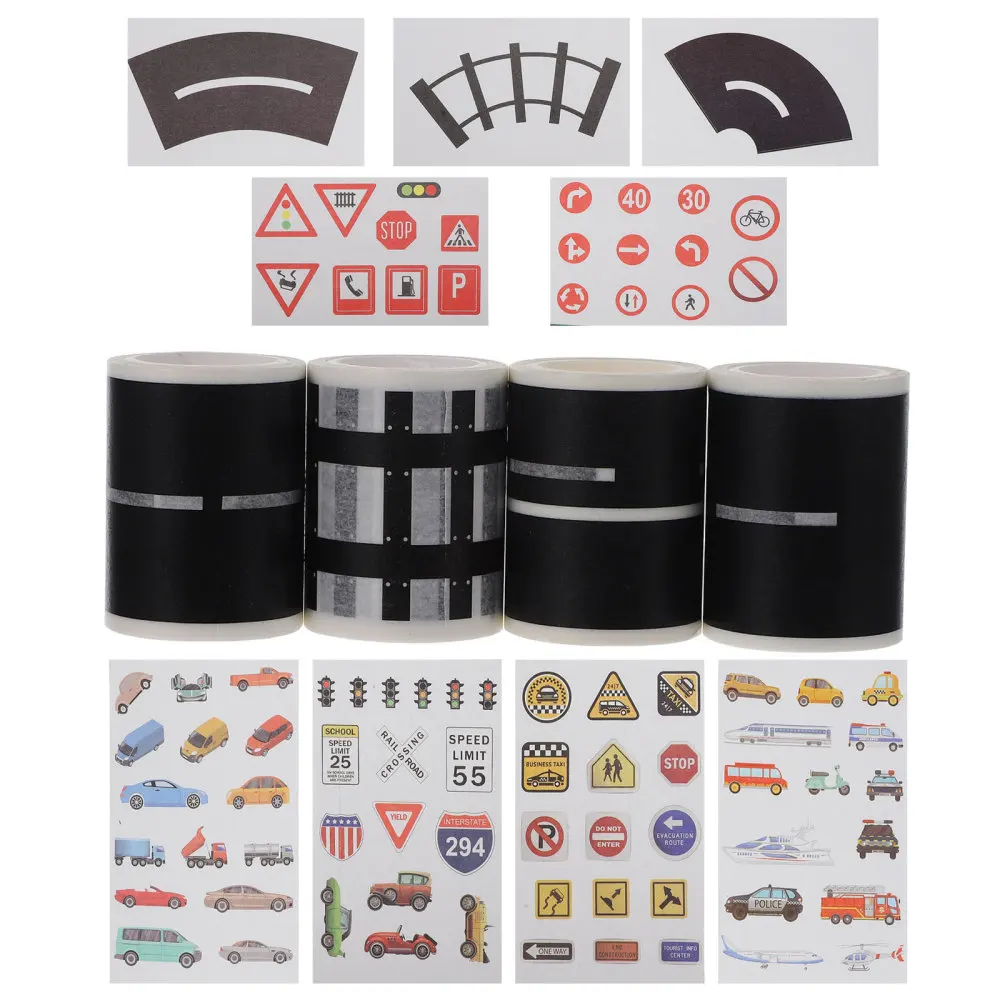 

13 Pcs Creative Traffic Railway Road Washi Tape Adhesive Tape DIY Sticker Label