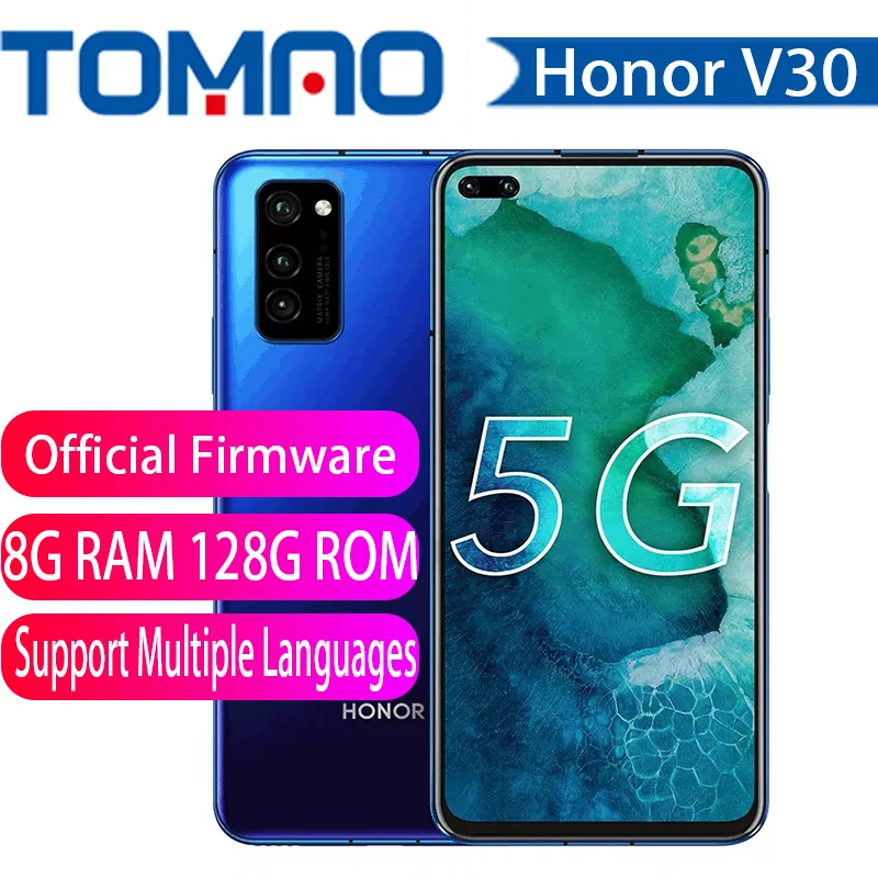 Оригинальный официальный Новое HONOR вид 30 Honor V30 смартфон 5G версия 6 57 дюймов Kirin 990