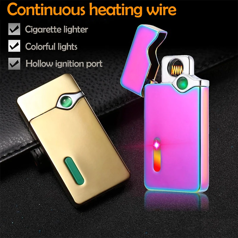Зажигалки для зарядки через USB вольфрамовая беспламенная зажигалка премиум