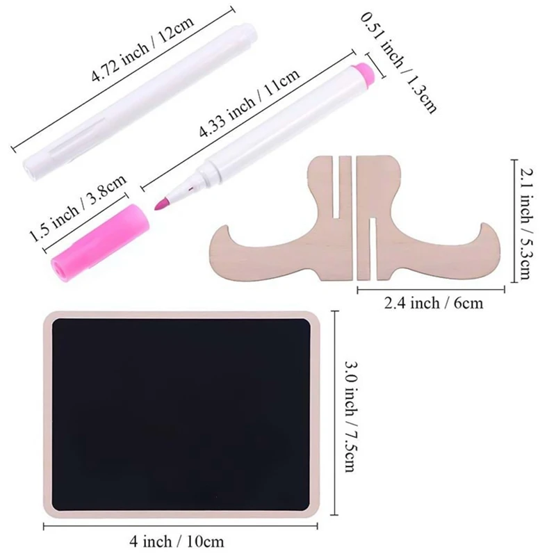 10 шт. деревянные Меловые доски с жидкими черными этикетками |