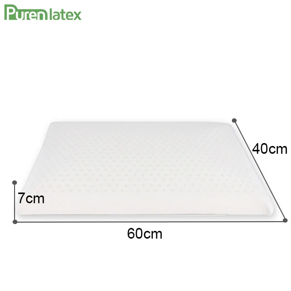 White Фиолетовый Латекс 60*40*7 Таиланд натуральный ортопедический латекс подушка шеи позвоночника защиты шейных позвонков забота о здоровье Массажная подушка - Цвет: White