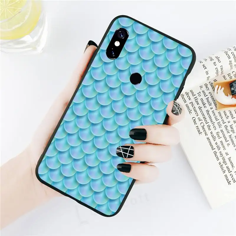 

Fish scale aesthetics pattern Phone Case For Xiaomi Redmi note 7 8 9 t k30 max3 9 s 10 pro lite