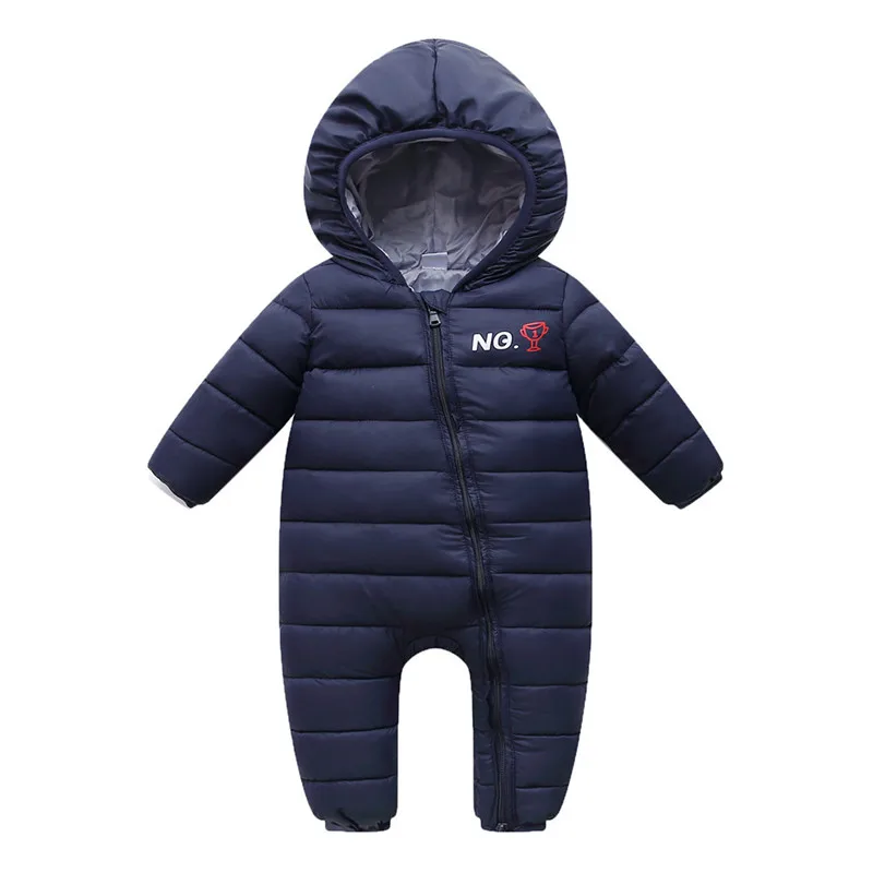 

Baby winter jumpsuit Newborn Infant Baby Boy Zipper Winter Warm Thick Rompe #4O10 r Jumpsuit Hooded Outfits