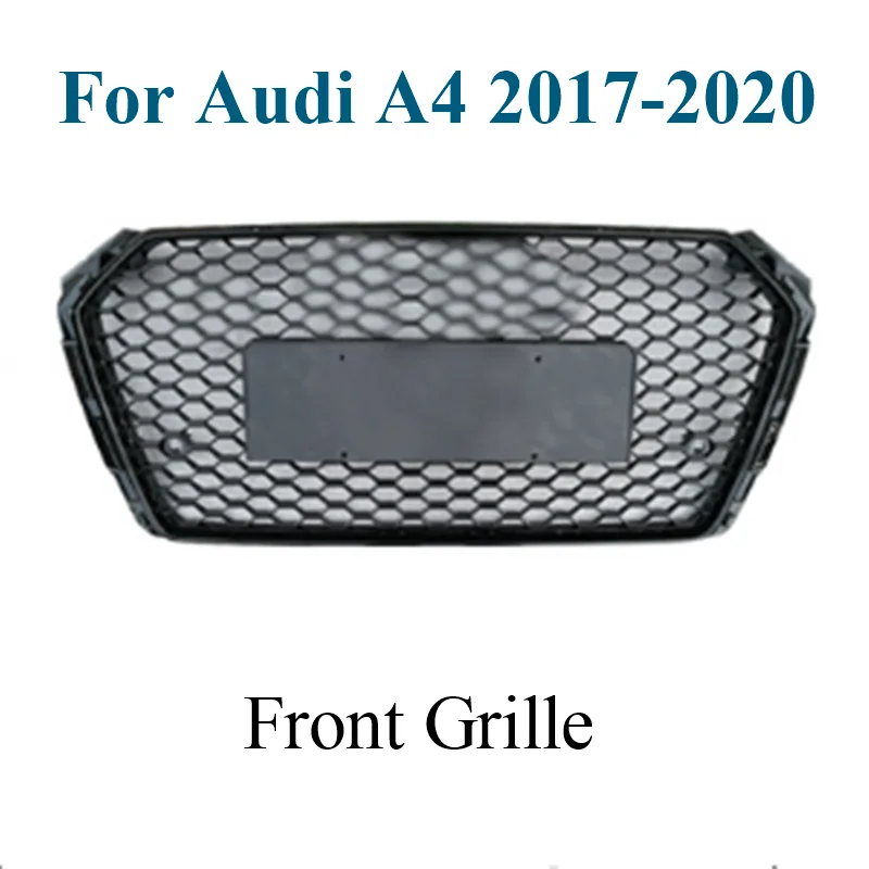 

Решетка решетчатая черная для Audi B9 A4/S4 2017 2018 2019 2020, обновленная модель RS4, автозапчасти, гоночный гриль с логотипом