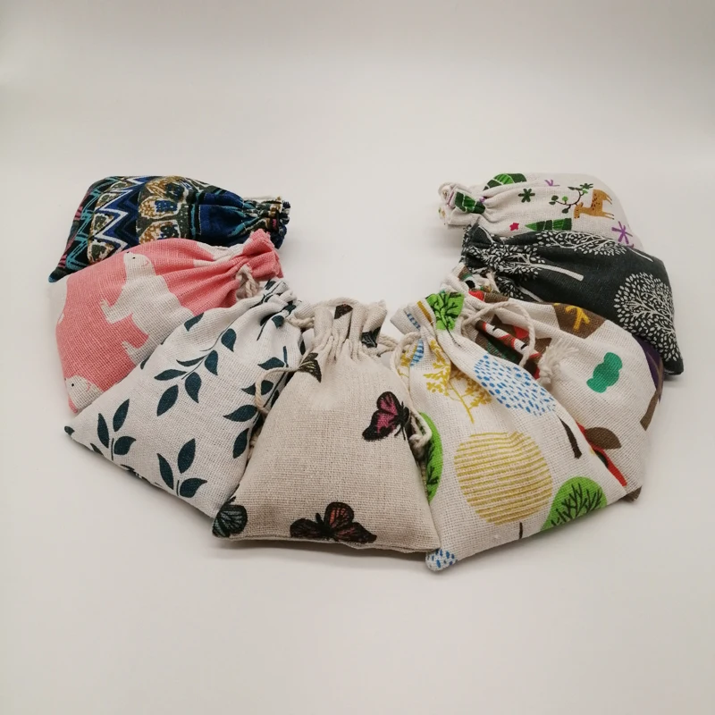 20 штук ткань из натурального джута мешок хлопок спальный с кулиской ювелирных