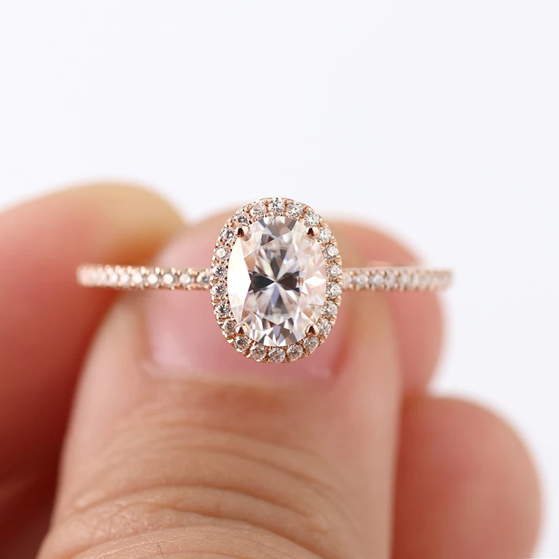 На заказ 18 K Белый Золотой moissanite бриллиантовое кольцо свадебное Ювелирное кольцо