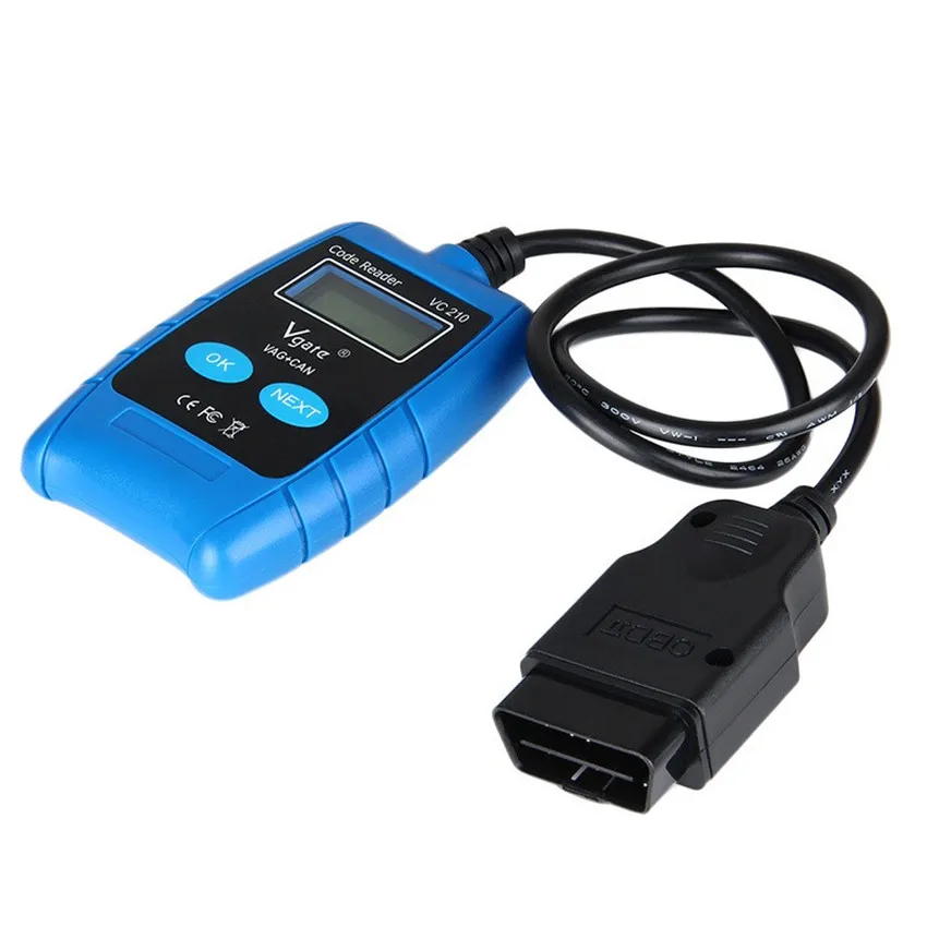 Оригинальный считыватель кодов VGATE VC210 OBDII OBD2 считывает код неисправности для V W/Au