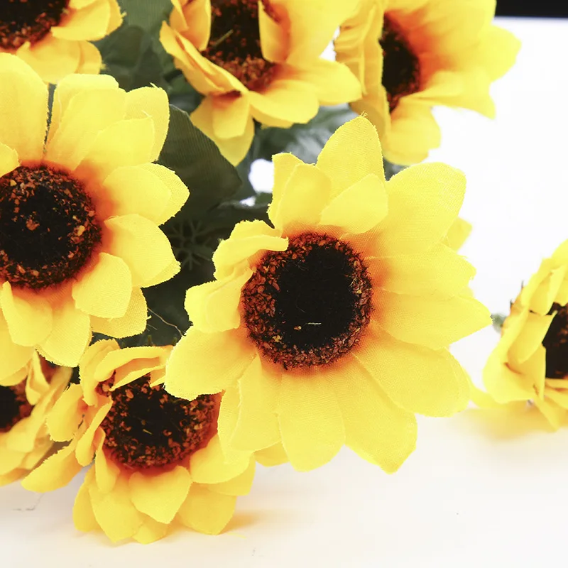 29 см длина 7 ветка подсолнух цветок поддельный Шелковый Искусственный для