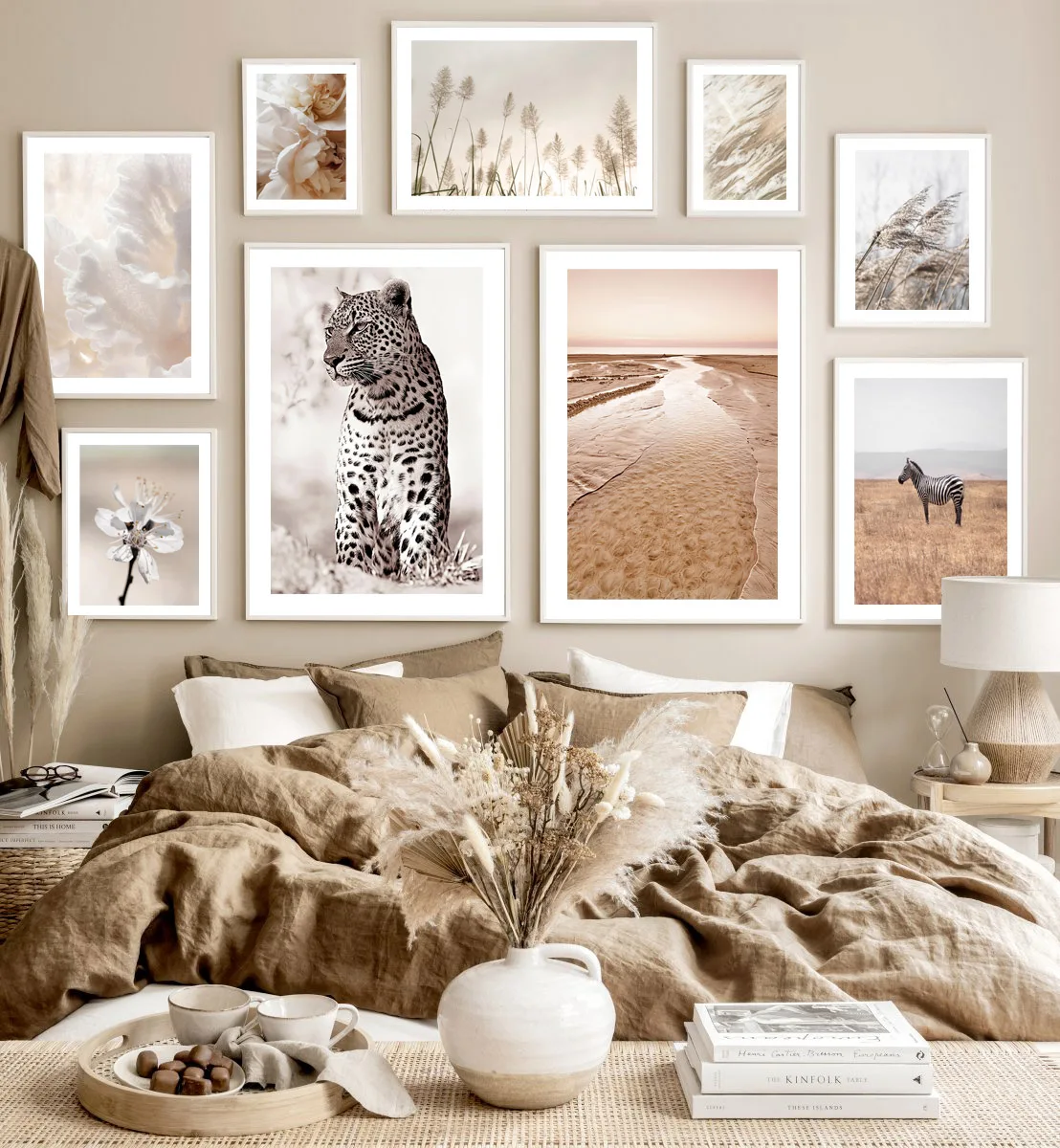 

Desert River Leopard Zebra Reed Grass Flower Nordic Poster Wall Art Print Canvas Painting Wall Pictures For Living Room Decor