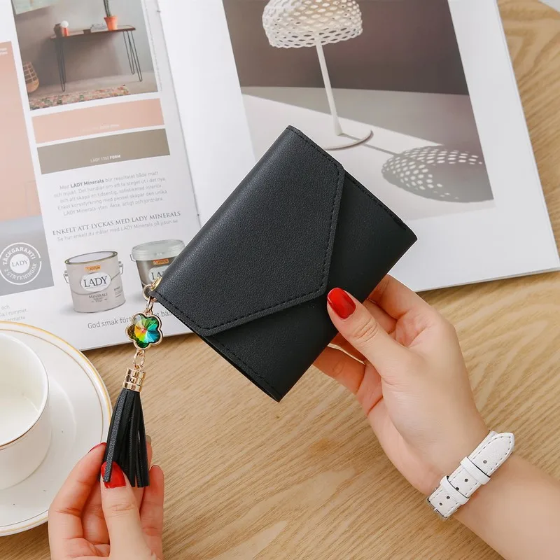 Новинка 2019 модные маленькие кошельки конверты для женщин женские короткие