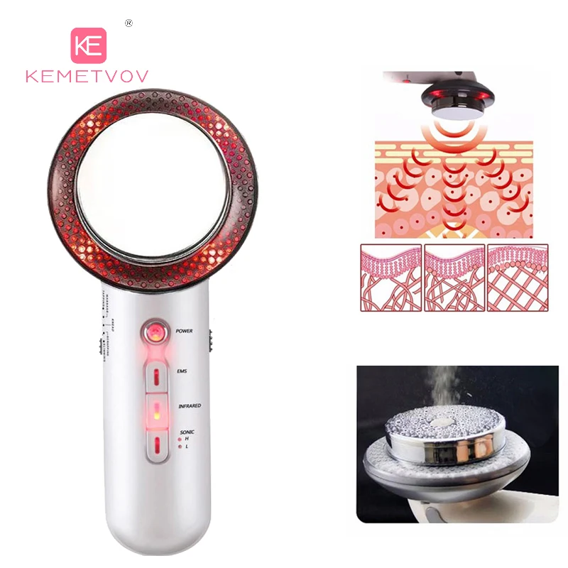 Ультразвуковой кавитационный EMS массажер для похудения Антицеллюлитный