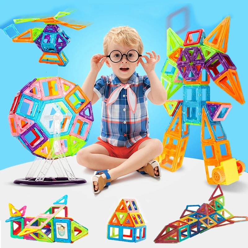 3D магнитные блоки конструктор игрушки строительные кубики развивающие для детей
