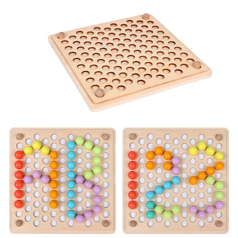 

Montessori Wooden Toys Hands Brain Training Clip Beads Puzzle Board Math Game Educational Toys For Baby Children Xmas Gift