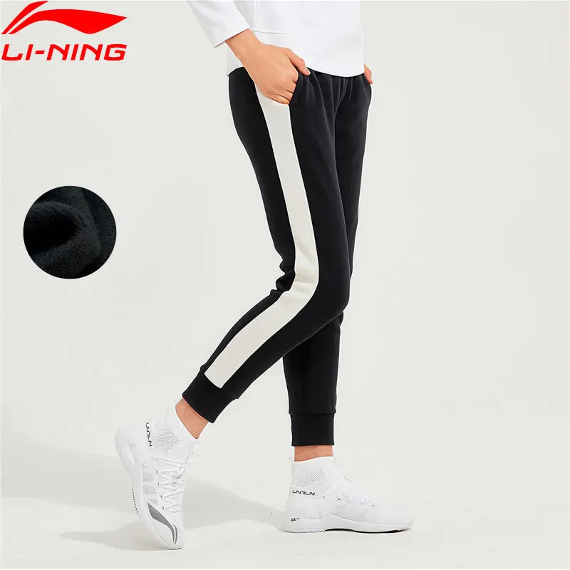 Женские Тренировочные штаны Li-Ning Зимние флисовые 78% хлопок 22 дюйма Полиэстеровые