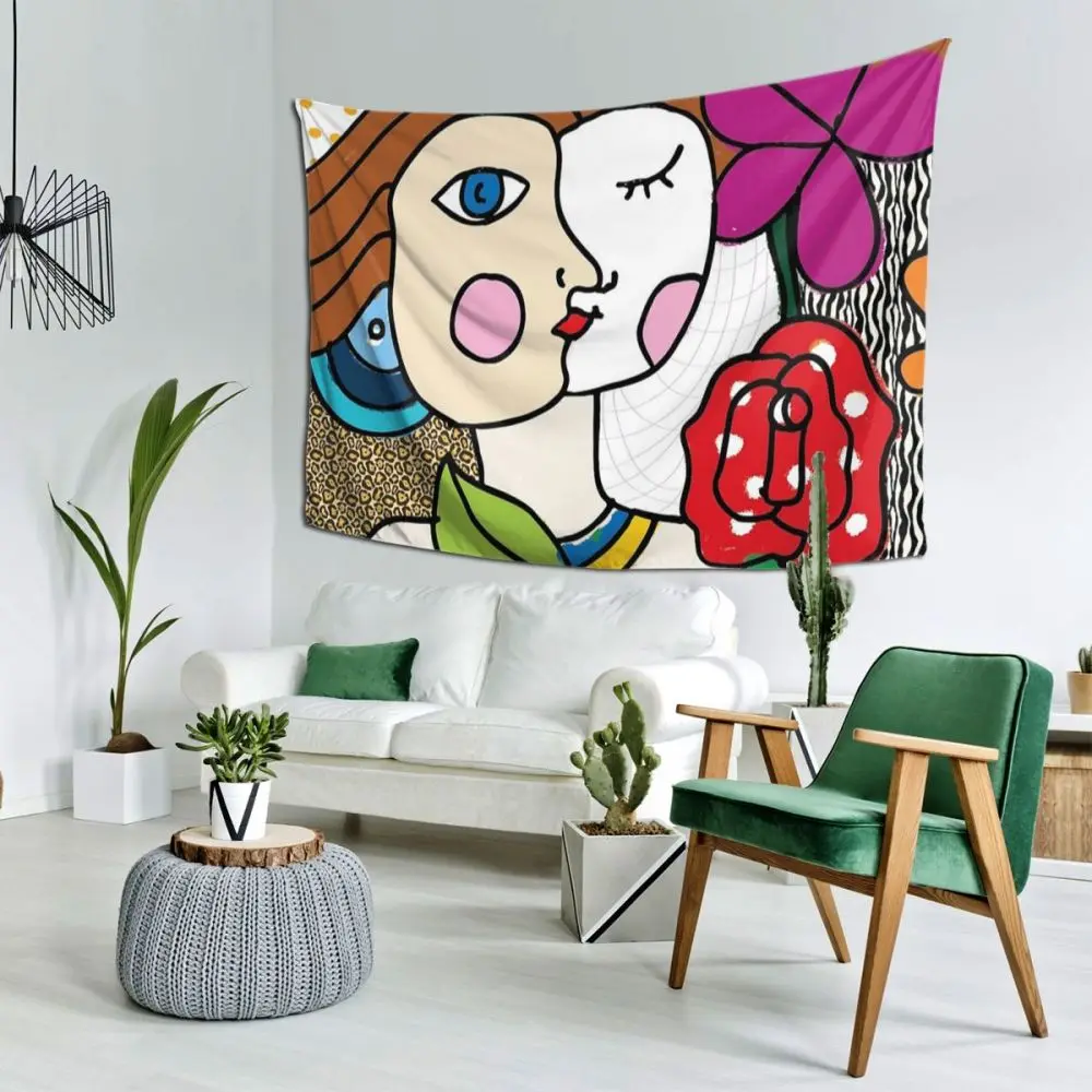 Picasso Tapestry Hanging Tapiz Curtain Art Paintings Spanish Tapestries Polyester Beach Mat | Дом и сад