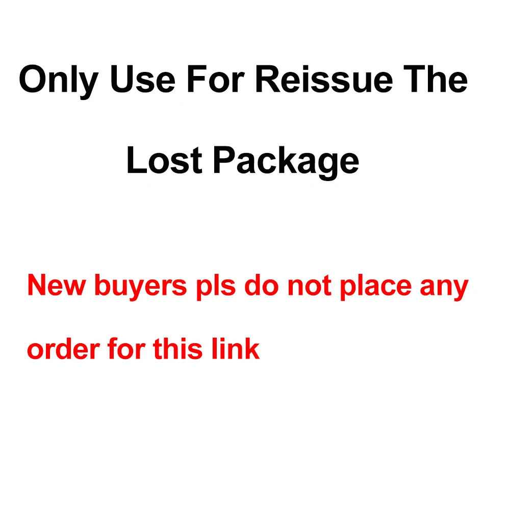 

When The Order Is Lost, Please Purchase This Item To Reissue The Lost Package(2 Reissue product links-Used for customer reissue)