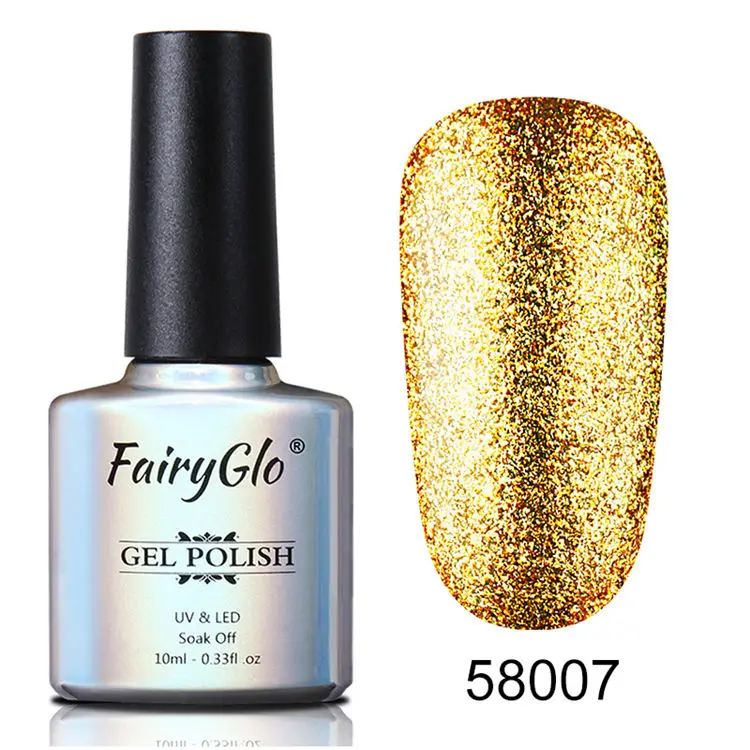 FairyGlo 10 мл Гель-лак с блестками Гибридный лак для маникюра ногтей, полустойкое к полу Перманентный лак для ногтей УФ Гель-лак био-Гели Soak Off Nail Art Эмаль - Цвет: BJJ58007