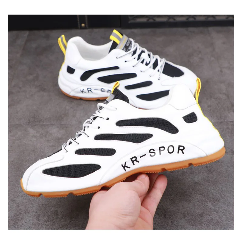 

OVXUAN Vintage Ankle Boots for men Shoes Siamese Gauze Design Breathable Shoes British Style Luxury Mens Casual Chunky Sneakers