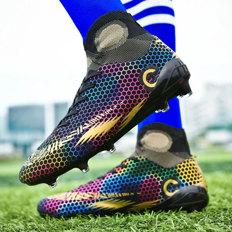 Мужские футбольные бутсы высокие носки спортивные Бутсы FG мужские кроссовки для