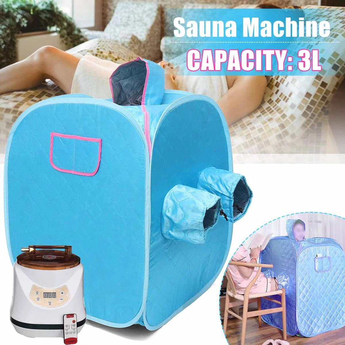 3L сауна-палатка для ванной кабина сауны Портативный наборы Похудение Детокс