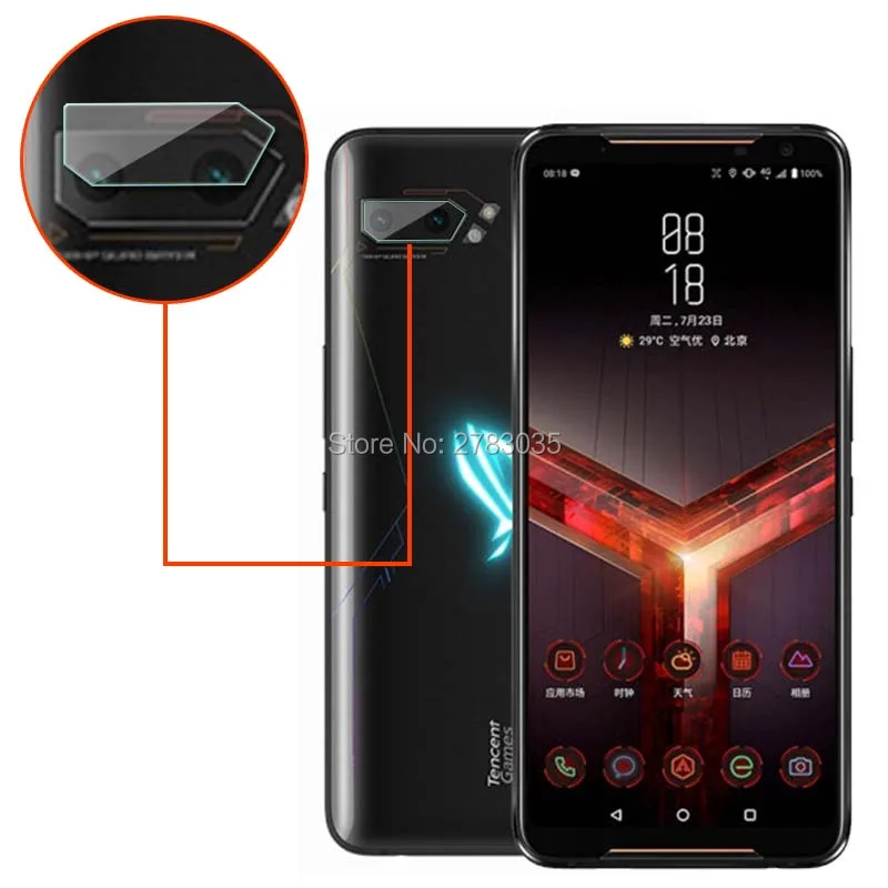 Для Asus ROG Phone 2 II ZS660KL/ZS600KL прозрачная ультра тонкая задняя камера защита объектива задняя камера Крышка объектива Закаленное стекло пленка