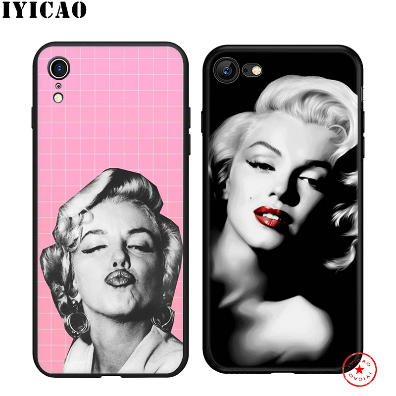 IYICAO Мэрилин Монро мягкий чехол для iphone 11 Pro Xr Xs Max 6 6s 7 8 Plus 5 5S Se Силиконовый ТПУ |